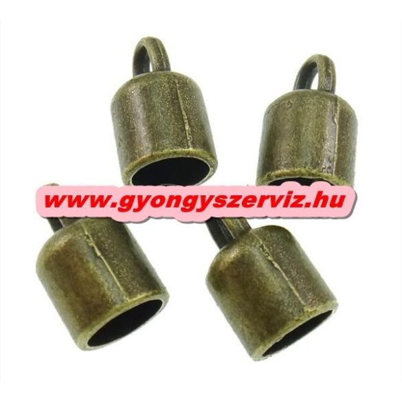 50db. Beragasztható ékszervég. 8x14mm. Antik bronz színben.  
