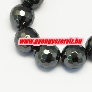 Csiszolt hematit gyöngy. 10mm.    Leárazva!