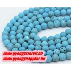   Matt , festett howlit ásványgyöngy. 10mm.  1 szál, kb. 40cm.
