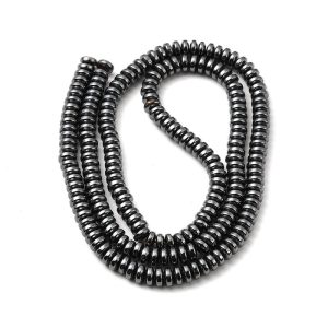 1 szál. Hematit ásványgyöngy diszkosz. 6mm. 