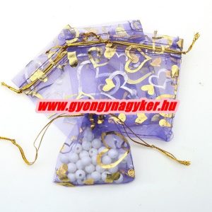 Organza tasak 9.5x12cm. Lila. 10db/csomag.