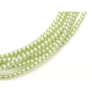Cseh tekla üveggyöngy. 6mm. Menta. 100db/szál.