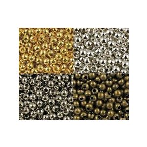 5 gramm. Fémgyöngy, fém golyó köztes gyöngy. 3mm.  6 színben. Válassz színt!