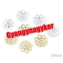   Gyöngykupak. Fém gyöngy. 12x3mm.    Arany, vagy ezüst színben.   100db.