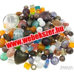Vegyes üveggyöngy válogatás. Mix. 50g./csomag.