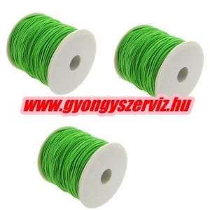 Gumizsinór, kalapgumi. 0.8mm. Neonzöld. 10m/db.
