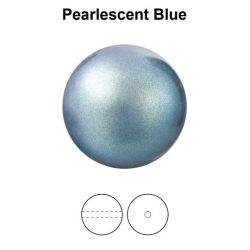 Preciosa gyöngy. 8mm. Pearlescent blue. 1 szál (50db)