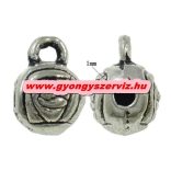 100db.  tartó, medál tartó, köztes fémgyöngy. Rózsa. 6x9mm.  