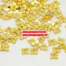 Gyöngykupak. Falevél. 6mm. Arany szín.  100db.