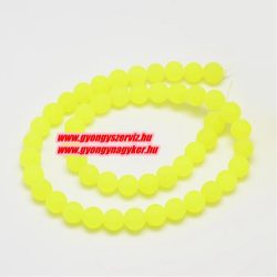 Matt jade ásványgyöngy. 8mm. Neon. 1 szál. (kb. 40cm)