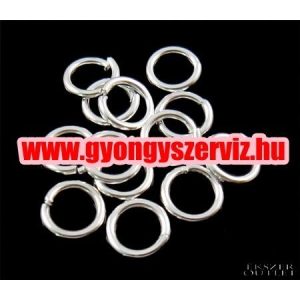 Fém karika. Szerelő karika. 0.9x6mm. Ezüst szín.  100db.