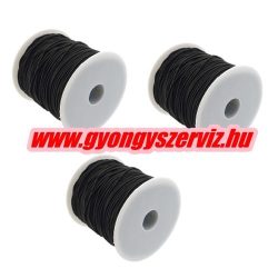 Gumizsinór, kalapgumi. 0.8mm. Fekete. 10m/db.