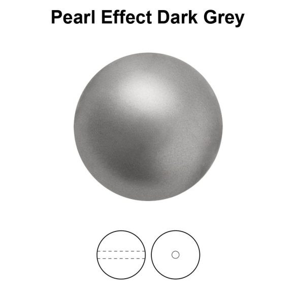 Preciosa gyöngy. 8mm. Dark grey. 1 szál (50db)