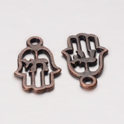   50db. Hamsa kéz. Köztes gyöngy. 20x12mm. Antik réz szín. 