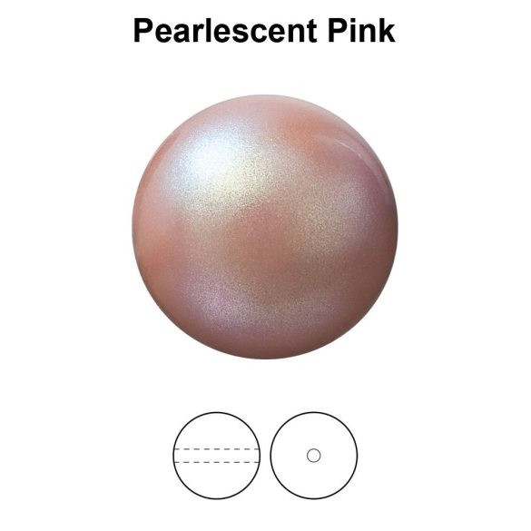 Preciosa gyöngy. 8mm. Pearlescent pink. 1 szál (50db)