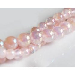 Rózsaszín aurakvarc ásványgyöngy. 6mm.