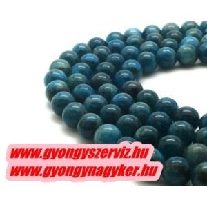 Apatit ásványgyöngy. 8mm.  1 szál.