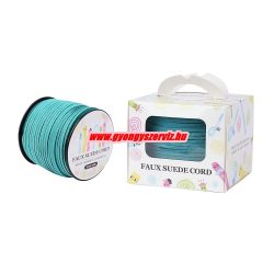   Leárazás! Velúr zsinór. 3x1.4mm. Sötét türkizkék. 90m/db.