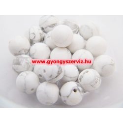   Howlit ásványgyöngy, féldrágakő gyöngy. 10mm.  1 szál, kb. 40cm.