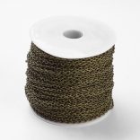 100m. Ékszer lánc. Antik bronz szín.