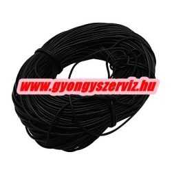 Bőr szalag, bőr zsinór. 4mm. Fekete.10m/db.