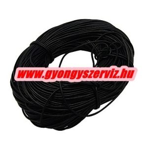 Bőr szalag, bőr zsinór. 4mm. Fekete.10m/db.