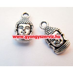 25db. Buddha medál. Tibeti fém medál, fémgyöngy.  16x8mm. 