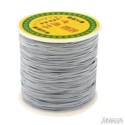Shamballa fonal, poliészter fonal. 0.8mm. Szürke. 120m/db.
