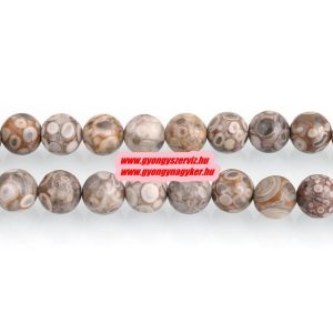 Üledékes jáspis ásványgyöngy. 8mm. 1 szál, kb. 40cm.