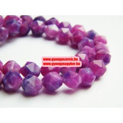  Achát polygon ásványgyöngy. 8mm. Lila. 