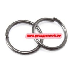 Nyitott szerelőkarika. 8x1mm. Fekete. 100db.