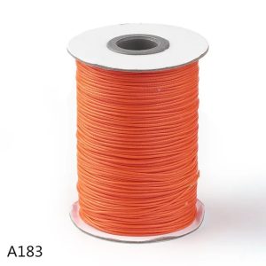 Leárazás! Viaszolt poliészter zsinór. 1mm. Neon narancs. 160m/db.