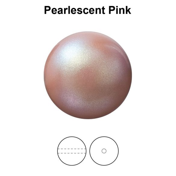 Preciosa gyöngy. 6mm. Pearlescent pink. 1 szál (100db)
