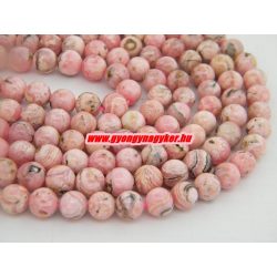   Rodokrozit ásványgyöngy. 8mm. II. osztály. 1 szál, kb. 40cm.