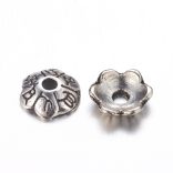 100db. gyöngykupak. 6x2mm. Antik ezüst szín.