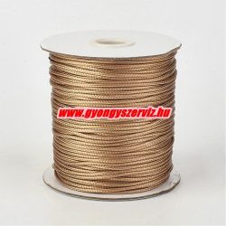 Viaszolt poliészter zsinór. 1mm. Óarany. 160m/db.