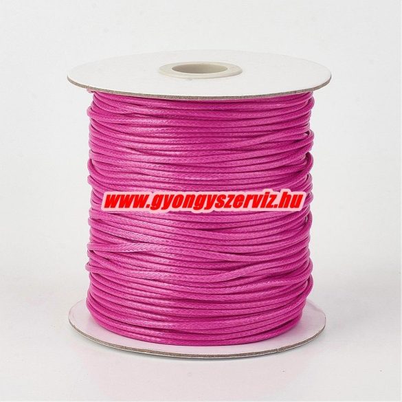 Viaszolt poliészter zsinór. 1mm. Sötét pink. 160m/db.