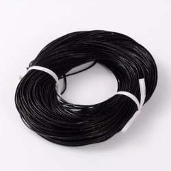 100m. Bőr zsinór. 1.5mm. Fekete.