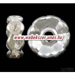 100db. Fém gyöngy. Köztes gyöngy. Rondell. 10x3mm.   