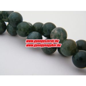 Moha achát ásványgyöngy. 8mm. 1 szál (40cm).