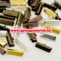    100db. Szalagvég, zsinórvég, végzáró. 16x8x5mm. 6 színben! Válassz színt! 