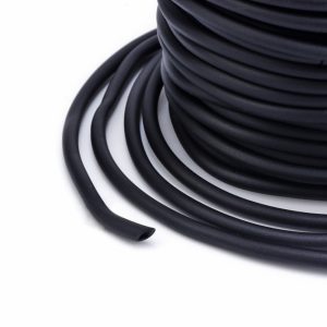 Leárazás! Üreges PVC zsinór. 2mm.  Fekete. 50m/tekercs.