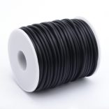 Leárazás! Üreges PVC zsinór. 2mm.  Fekete. 50m/tekercs.