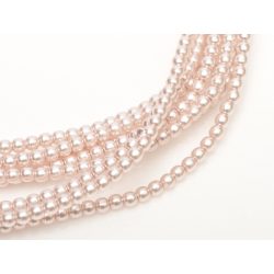   Cseh tekla üveggyöngy. 6mm. Mély rózsaszín. 100db/szál.