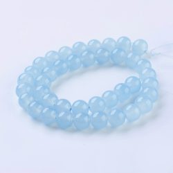1 szál. Üveggyöngy. 6mm. Világos égkék.