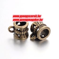100db.  tartó, medál tartó. 10x7x7mm. Antik bronz szín.