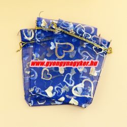 Organza tasak 9.5x12cm. Sötétkék. 10db/csomag.