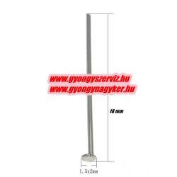 Nemesacél talpas szerelőpálca. 0.6x18mm. 100db.