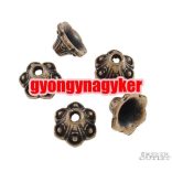 Gyöngykupak. Fém gyöngy. 8x5mm. Antik réz szín.   100db.