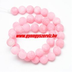   Matt jade ásványgyöngy. 8mm. Rózsaszín. 1 szál. (kb. 40cm)
